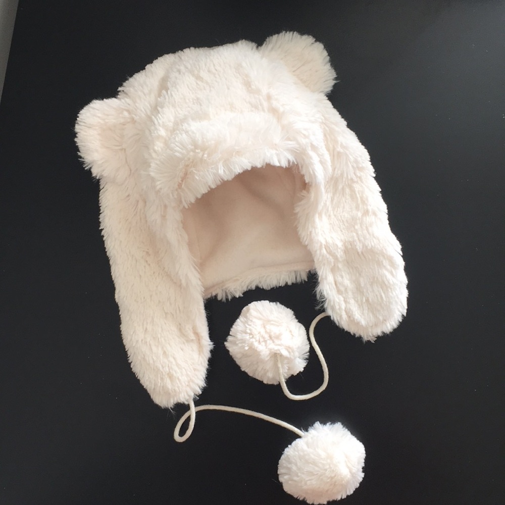 Winter Hat w/ Animal Ears & Pom Pom strings